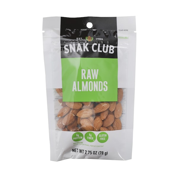 Club de bocadillos Snak Century Snacks Premium Pack Almendras Crudas 2.75 oz., Paq. de 6 - 1721238