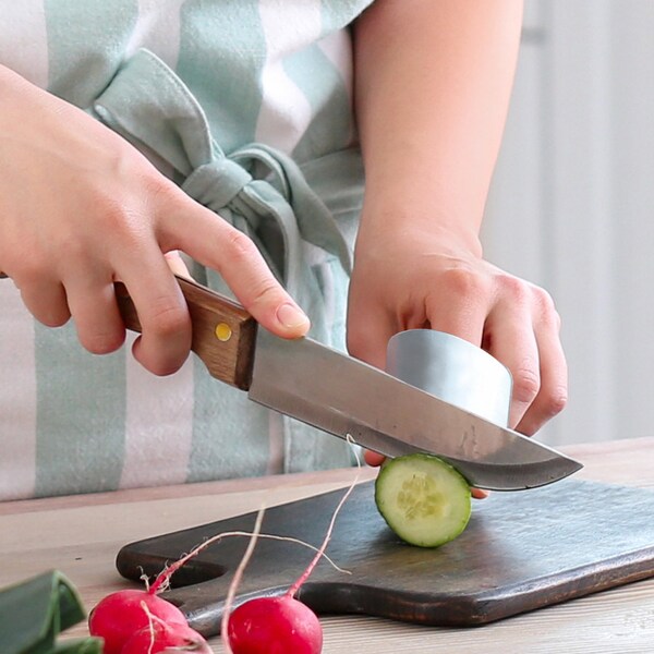 1947Kitchen Stainless Steel Finger Protector For Cutting, Chopping & Dicing, 2PK - TI-2CLEFG