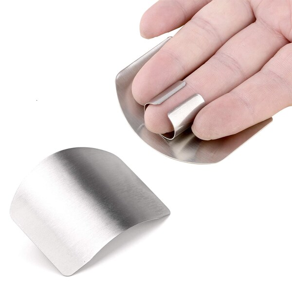 1947Kitchen Stainless Steel Finger Protector For Cutting, Chopping & Dicing, 2PK - TI-2CLEFG