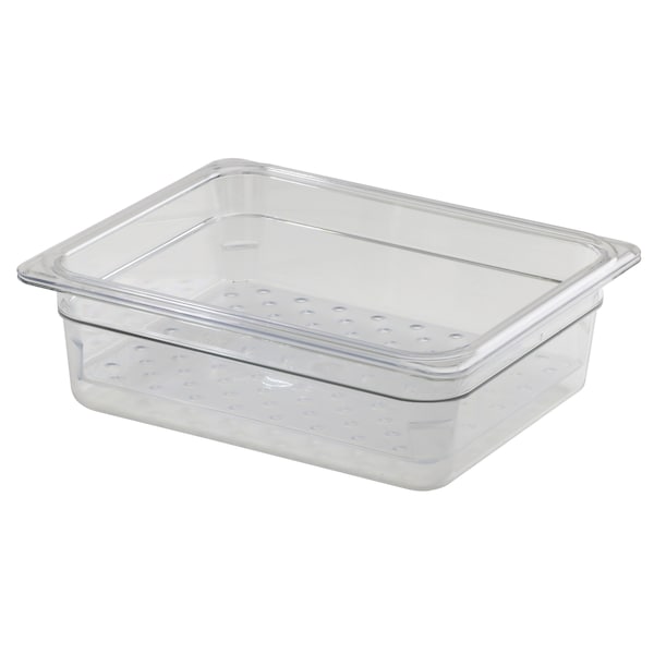 Cambro Cambro - Camwear Colander, 3" Deep, Clear Polycarbonate, Fits 1/2 Size Food Pans / NSF - 23CLRCW135