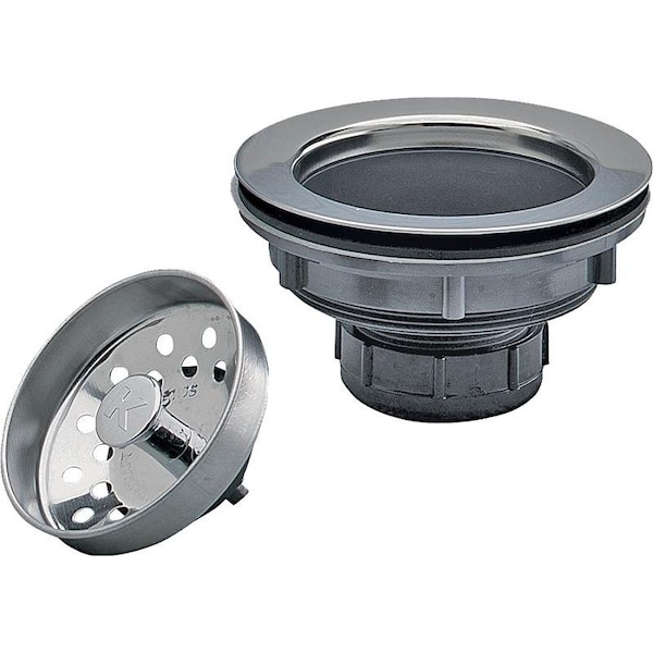 Plumb Pak Basket Strainer, Plastic, For 312 in Dia Opening Kitchen Sink - PP66-5