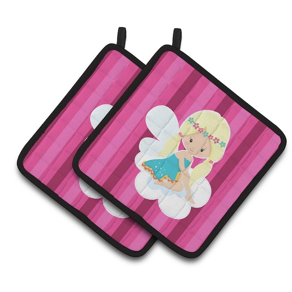 Carolines Treasures Blonde Fairy Pair of Pot Holders - BB6808PTHD
