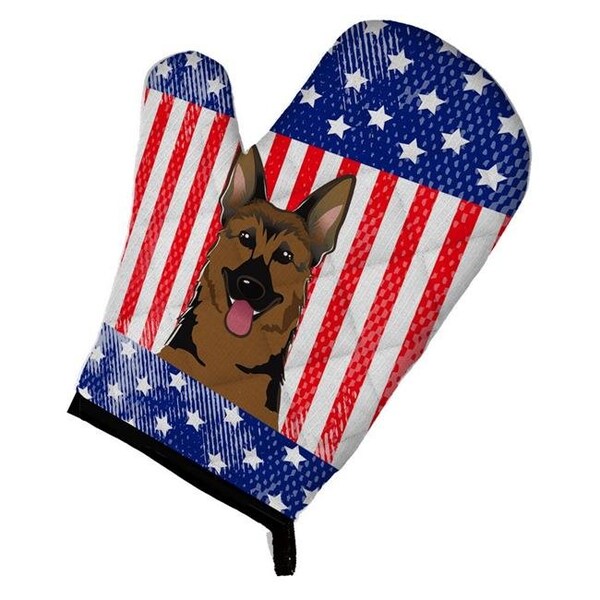 Carolines Treasures Carolines Treasures BB2141OVMT American Flag & German Shepherd Oven Mitt - BB2141OVMT