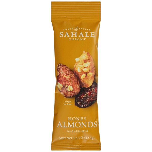 Sahale Snacks Mezcla de Almendras con Miel Glaseadas Sahale 1.5 oz., Paquete de 108 - 4899600010