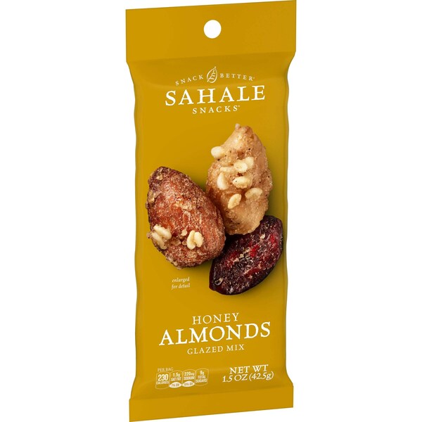 Sahale Snacks Mezcla de Almendras con Miel Glaseadas Sahale 1.5 oz., Paquete de 108 - 4899600010