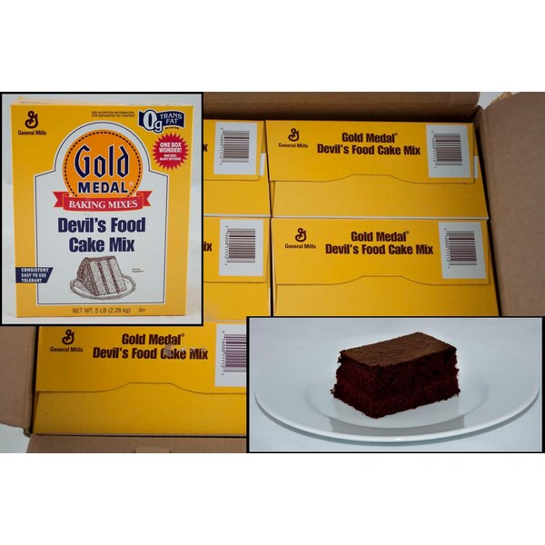 Mezcla para Pastel Devil's Food de Gold Medal Baking Mixes de 5 libras, paquete de 6 - 16000-11112
