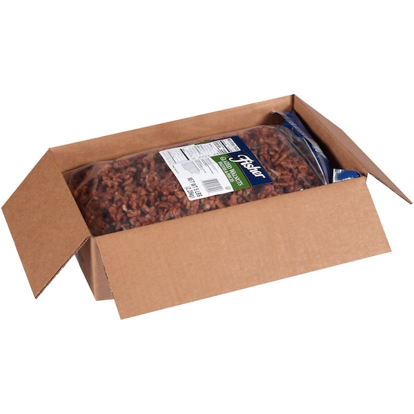 Mitades y trozos de nuez Fisher Fisher glaseados 5lbs - 96153