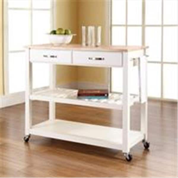 Betterbeds Crosley Furniture  Natural Wood Top Kitchen Cart-Island - BE375418