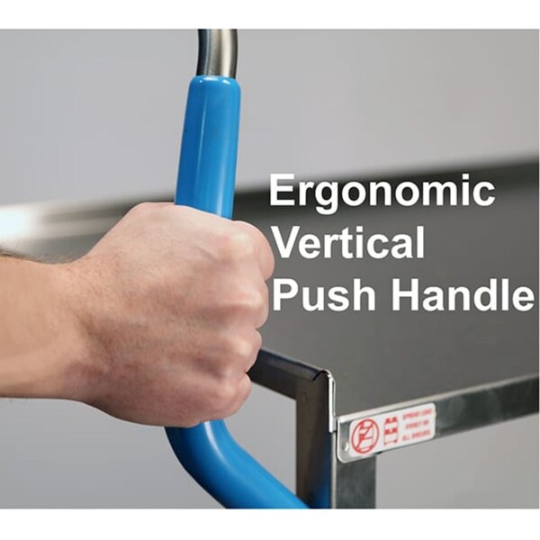 Lakeside Stainless Steel Ergo-One Series 2-Shelf Cart; 500 lb Capacity, 21"x35" - 6820