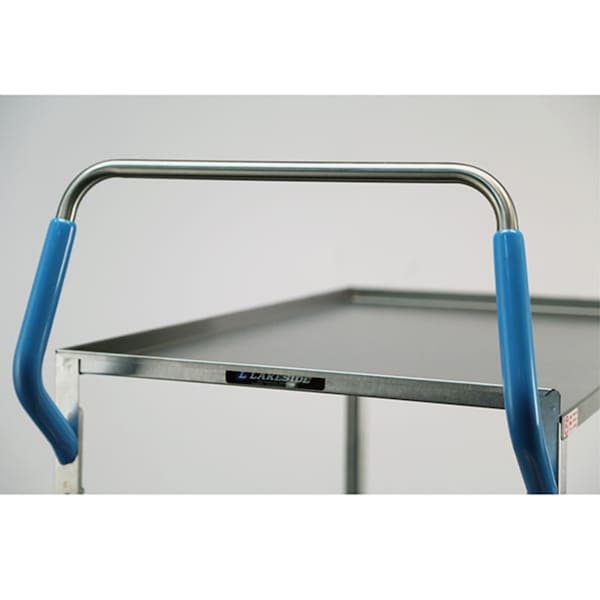 Lakeside Stainless Steel Ergo-One Series 2-Shelf Cart; 500 lb Capacity, 21"x35" - 6820