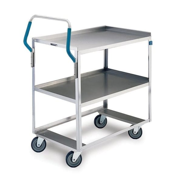 Lakeside Stainless Steel Ergo-One Series 2-Shelf Cart; 500 lb Capacity, 21"x35" - 6820