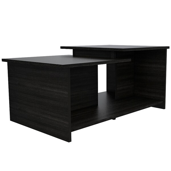Tuhome Irvine 2 Piece Living Room Set, Bar Cart, Coffee Table, Espresso - CLIV32