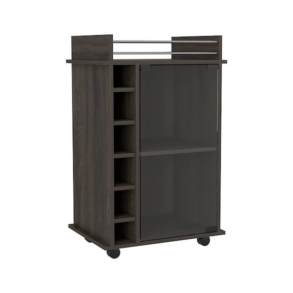 Tuhome Barstow 2 Piece Living Room Set, Bar Cart, Coffee Table, Espresso - CLIV26