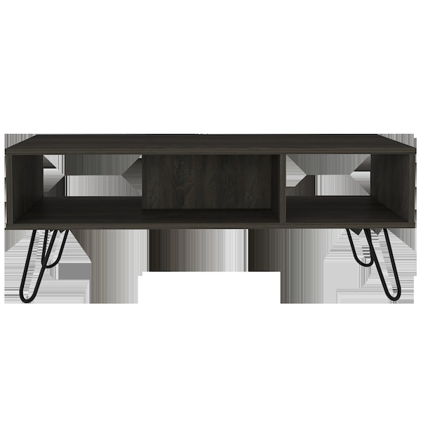 Tuhome Barstow 2 Piece Living Room Set, Bar Cart, Coffee Table, Espresso - CLIV26