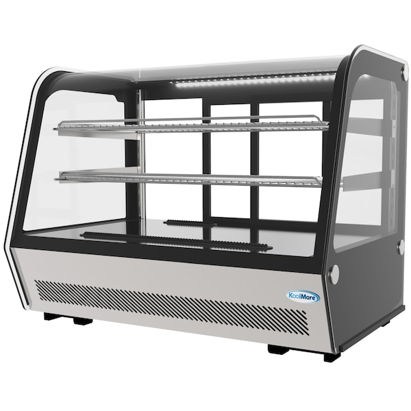 Koolmore 35" NSF Commercial Countertop Refrigerator Display Case Merchandiser with LED Lighting - CDC-5C-BK