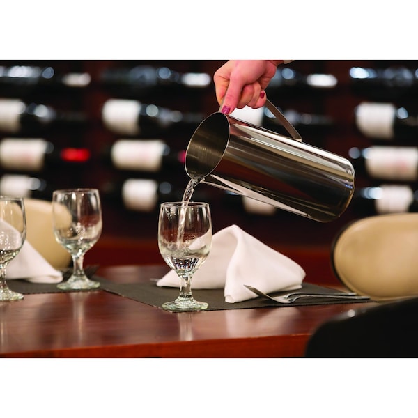 Service Ideas Slim Water Pitcher, 1.9L, Polished Stainless Steel - X7025NG