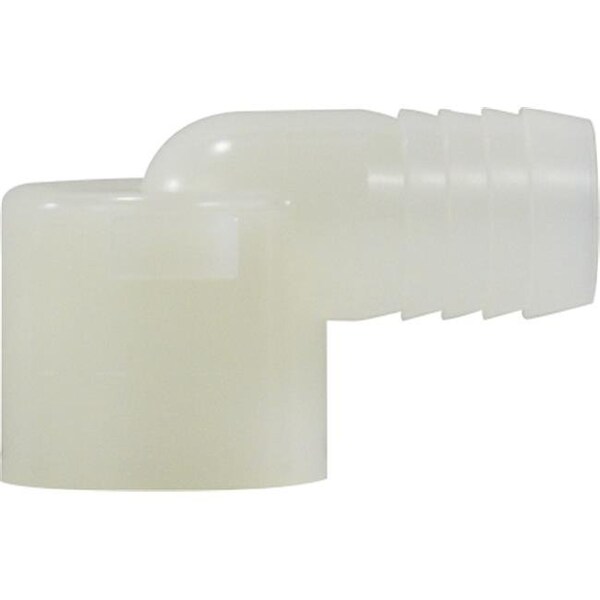 Midland Industries Midland Industries 33471W 0.75 x 0.75 in. Hose Barb x FIP Nylon Elbow; White - 33471W