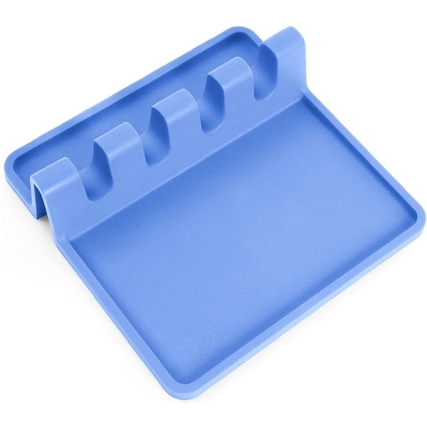 Zulay Kitchen Zulay Utensil Rest w Drip Pad Silicone  Periwinkle - ZULB089LVL2NM