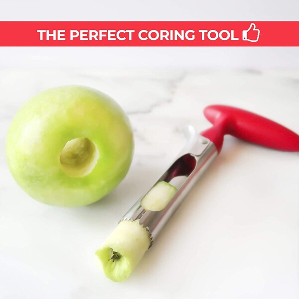 Zulay Kitchen Zulay Apple Corer SS  Red - ZULB07C6CP1XB