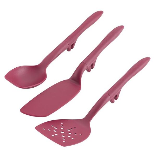 Rachael Ray Rachael Ray 47916 Tools & Gadgets Lazy Spoon; Flexi Turner Set - Burgundy; 3 Piece - 47916