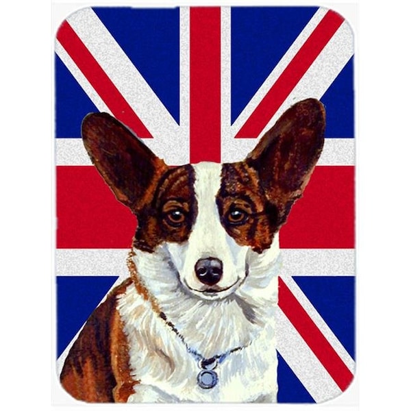 Carolines Treasures Carolines Treasures LH9485LCB Corgi With English Union Jack British Flag Glass Cutting Board - Large - LH9485LCB