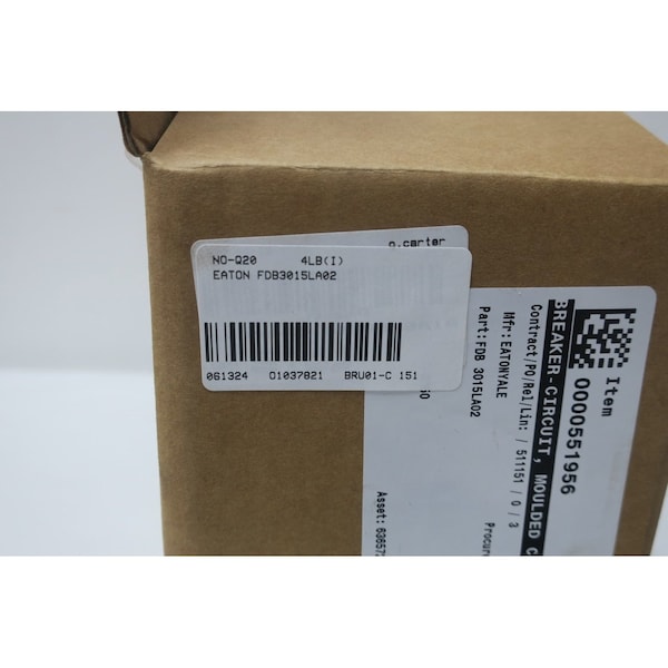 Eaton 3P 15A AMP 600V-AC 250V-DC MOLDED CASE CIRCUIT BREAKER - FDB3015LA02