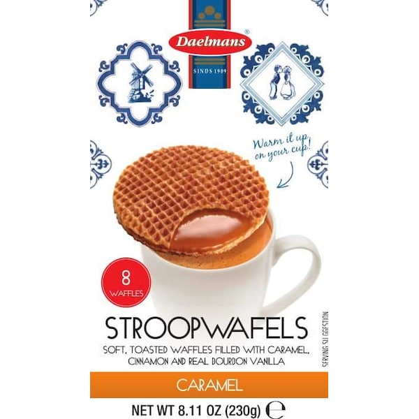 Daelmans Galletas de Caramelo Holandesas en Caja Hexagonal de 8.1 oz, Paquete de 9 - 87081