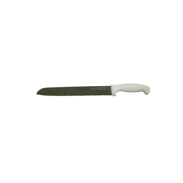 Stanton Trading Bread Knife10" White PP handle serrated edge, high-carbonsteel - KNV-BRDSER10-WH
