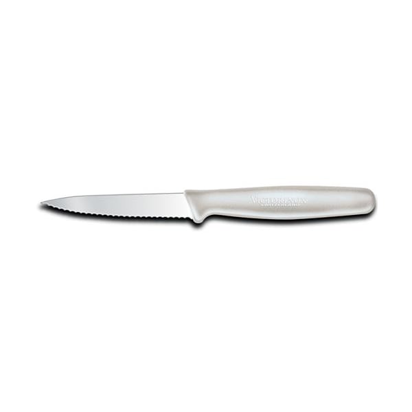 Victorinox 3 1/4 in White Serrated Paring Knife - 6.7637