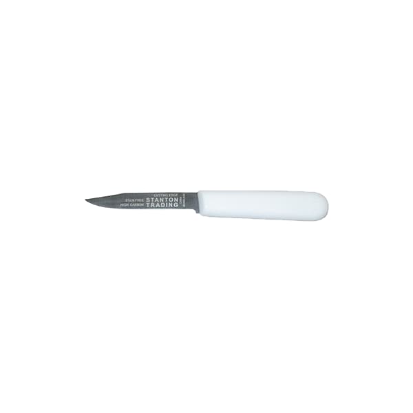 Stanton Trading Paring Knife 3.5" White PP handle, straight edge, high- - KNV-PAR3.5-WH
