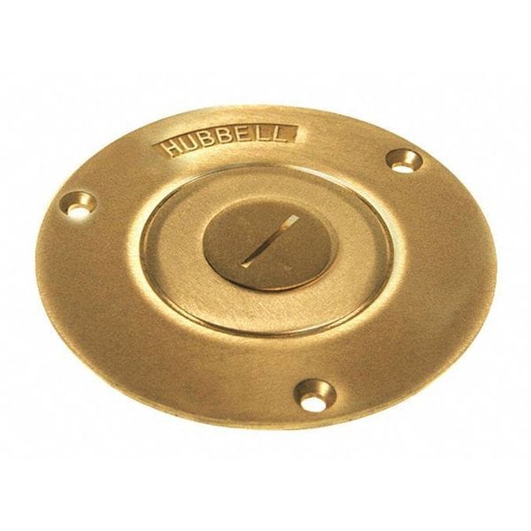 Raco Electrical Box Cover, Round, Steel, Single Receptacle Cover - 6287