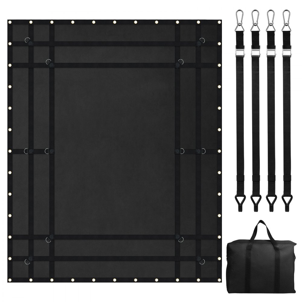 VEVOR Cargo Net Heavy Duty Cargo Net 96" x 81" Adjustable Buckles & S-Hooks - HWGDWYMESHYFLPP1VV0