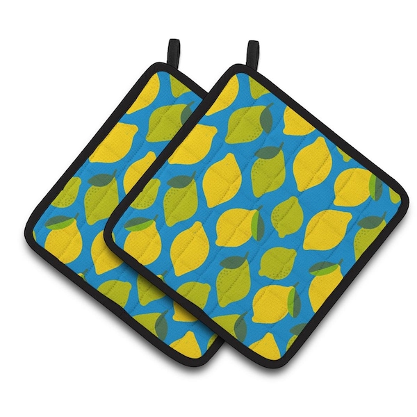 Carolines Treasures Lemons and Limes Pair of Pot Holders - BB5150PTHD