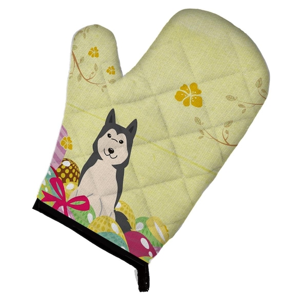 Carolines Treasures Easter Eggs West Siberian Laika Spitz Oven Mitt - BB6025OVMT