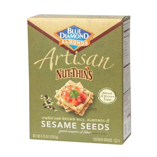 Almohaditas de nuez con semilla de sésamo Blue Diamond Artesanales - Caja con 12 unidades - 10909