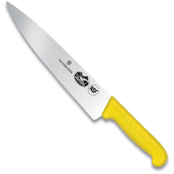 Swiss Army Brands Victorinox 40474 Kitchen Fibrox Pro - Haccp Yellow Chef'S - Straight, 10In Blade - VIC-5.2008.25