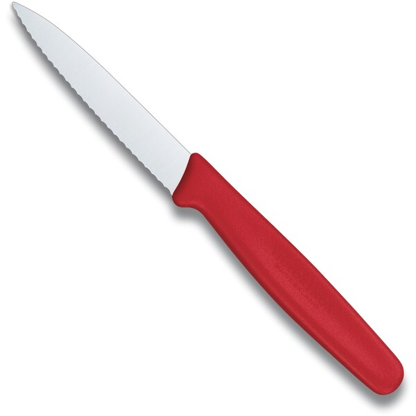 Swiss Army Brands 2023 Victorinox 40603 Kitchen Red Paring - Small Handle, Spear Point, 30.25In Blade, Serrated Edge - VIC-5.0631.S