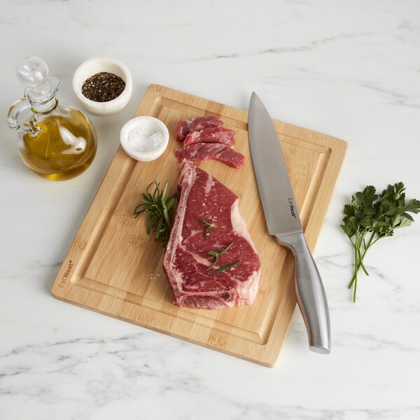 Snow Joe EatNeat 8Piece Knife Set W Cutting Board  Knife Block - SN211009