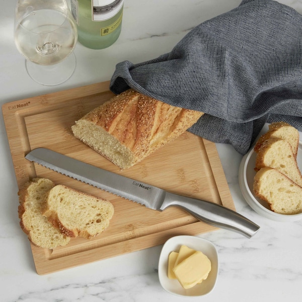 Snow Joe EatNeat 8Piece Knife Set W Cutting Board  Knife Block - SN211009
