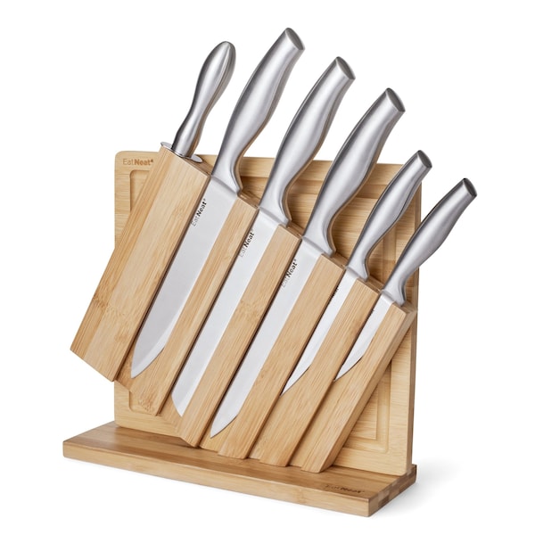 Snow Joe EatNeat 8Piece Knife Set W Cutting Board  Knife Block - SN211009