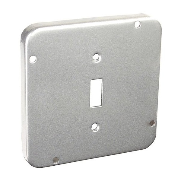 Southwire Electrical Box Cover, Square, Galvanized Steel, Toggle and Raised Cover - 72C35