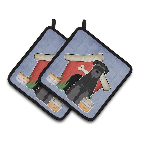 Carolines Treasures Dog House Collection Standard Schnauzer Black Pair of Pot Holders - BB2786PTHD