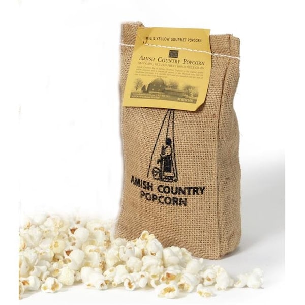 Wabash Valley Farms 41406 Maíz para Palomitas Gourmet en Bolsa de Yute Mediano Amarillo - 41406