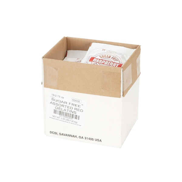 Acompañante de Chefs Mezcla de Gelatina de Frambuesa/Cereza/Fresa Roja Surtida SF 2.75 oz., Paquete de 18 - 53606