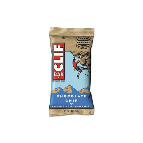 Clif Bar & Co CLIF Bar, BARRA DE ENERGÍA, CHOCOLATE CHIP, 2.4 OZ, PAQUETE DE 12 - 160004