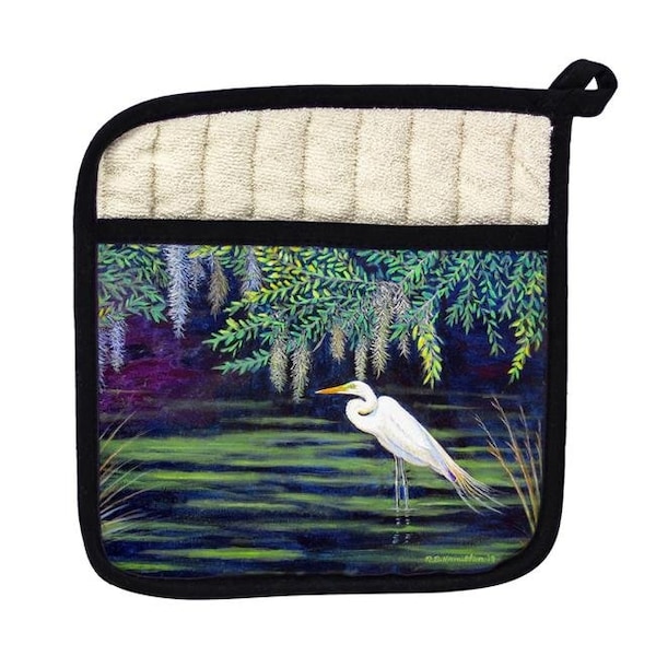 Betsy Drake Betsy Drake PT751 Egret Lagoon Pot Holder - PT751