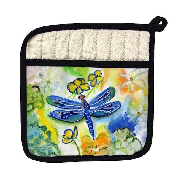 Betsy Drake Betsy Drake PT817 Dragonflys Garden Pot Holder - PT817