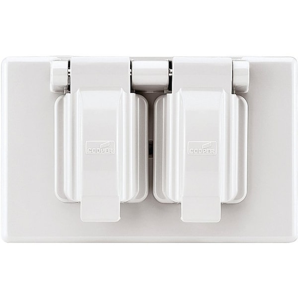 Eaton Wiring Devices Eaton Wiring Devices Cover, 2-63/64 in L, 4-37/64 in W, Rectangular, Thermoplastic, White - S1962W-SP