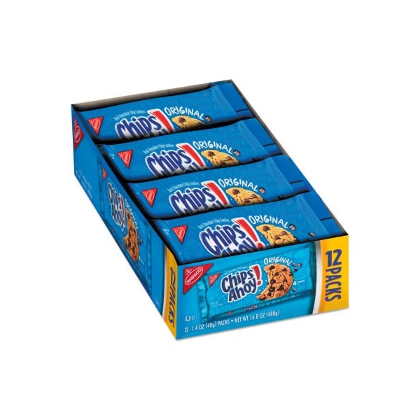 Galletas Chips Ahoy de Nabisco, Chocolate Chip, 1.4 oz. Paquete, 12/Caja - 44000052220