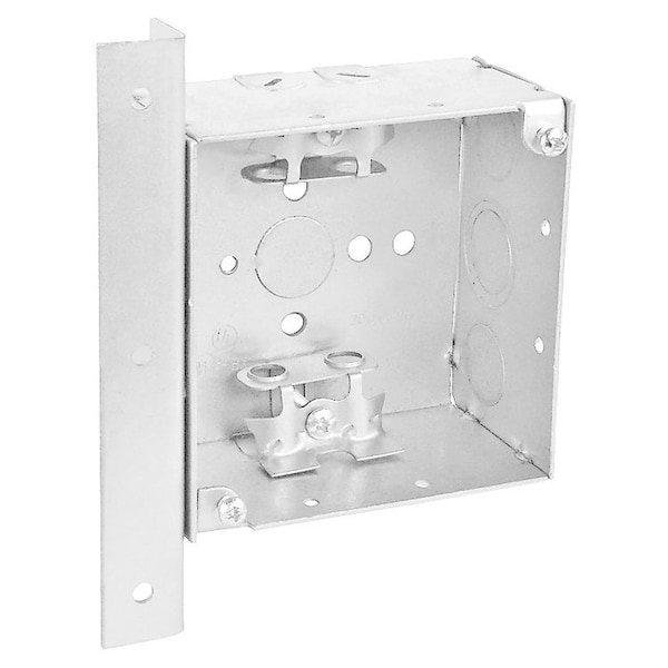 Southwire Electrical Box, 30.3 cu in, Square Box Type, 4 Gangs, Steel, Square Shape - 52171-ABBX